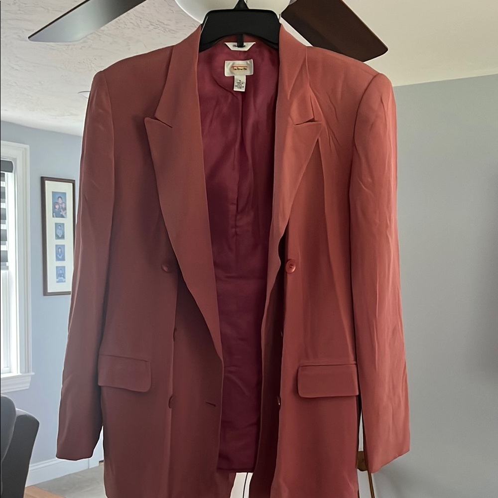 Talbots Women's Mauve/Rust silk pantsuit